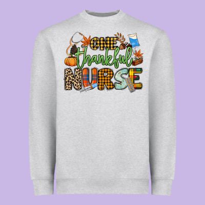 One Thankful Nurse Heavyweight Sweatshirt Designed By Nancycooperartshop