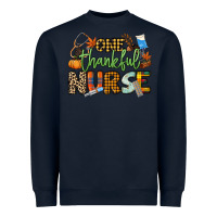 Navy One thankful Nurse Heavyweight Sweatshirt - NancyCooperArtShop