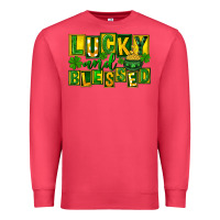 St Patricks Day Lucky And Blessed Premium Sweatshirt | Teevron