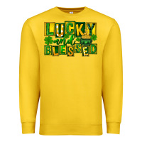 Lemon St Patricks Day Lucky And Blessed Premium Sweatshirt - FaDigitalArtStudio