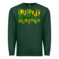 Sports Green St Patricks Day Lucky And Blessed Premium Sweatshirt - FaDigitalArtStudio