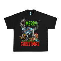 Black merry christmas velociraptor Urban Heavy Tee - LillyAllenDesigns