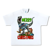 White merry christmas velociraptor Urban Heavy Tee - LillyAllenDesigns