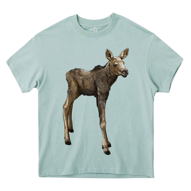 Moose Fawn Deer Heavy Core Tee by LillyAllenDesigns | Teevron