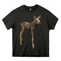 Asphalt moose fawn deer Heavy Core Tee - LillyAllenDesigns