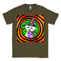 Army Green halloween bichons frise dog Classic Tee - LillyAllenDesigns