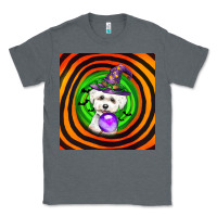 Charcoal Heather halloween bichons frise dog Classic Tee - LillyAllenDesigns
