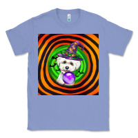 Colony Blue halloween bichons frise dog Classic Tee - LillyAllenDesigns