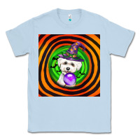 Dusty Blue halloween bichons frise dog Classic Tee - LillyAllenDesigns