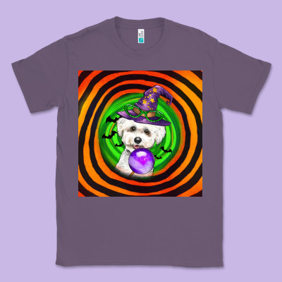 Halloween Bichons Frise Dog Classic Tee Designed By Lillyallendesigns