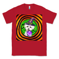 Red halloween bichons frise dog Classic Tee - LillyAllenDesigns