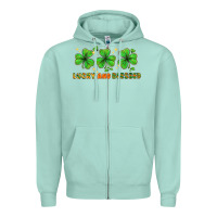 Seafoam St. Patrick's Day lucky and blessed Zipper Hoodie - HowdyJamesFarm