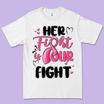 Her Fight Is Our Fight Premium Tee Designed By Maliassmallbusiness