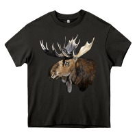 Asphalt moose buck deer head Heavy Core Tee - LillyAllenDesigns