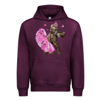 Mauve Wine Baby Gorilla With Tutu Urban Hoodie - LillyAllenDesigns