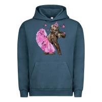 Pigment Midnight Navy Baby Gorilla With Tutu Urban Hoodie - LillyAllenDesigns