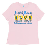 Bubblegum Pink light it up Ladies Tee - MaliasSmallBusiness