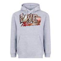 Heather Grey love baseball Heavyweight Hoodie - FaDigitalArtStudio