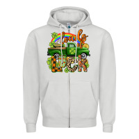 Dove Grey Loads of luck Zipper Hoodie - CowGirlArtShop