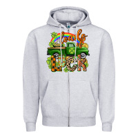 Heather Grey Loads of luck Zipper Hoodie - CowGirlArtShop