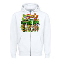 White Loads of luck Zipper Hoodie - CowGirlArtShop