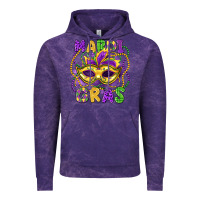 Cloud Purple mardi gras mask Vintage Hoodie - LillyAllenDesigns