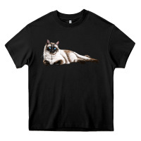 Black siamese Heavy Core Tee - LillyAllenDesigns