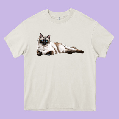Siamese Heavy Core Tee Designed By Lillyallendesigns