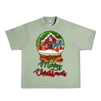Oil Green Merry Christmas Urban Heavy Tee - LillyAllenDesigns