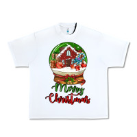 White Merry Christmas Urban Heavy Tee - LillyAllenDesigns