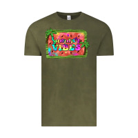 Vintage Olive summer vibes watermelon Vintage Tee - JahusDesignShop