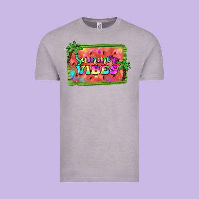 Summer Vibes Watermelon Vintage Tee Designed By Jahusdesignshop