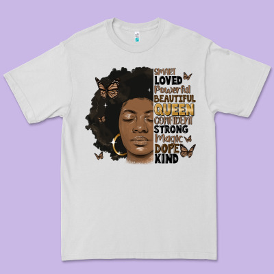 Afro Woman Smart Loved Powerful Premium Tee Designed By Maliassmallbusiness