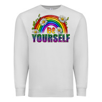 Dove Grey Be Yourself Pride Lgbtq Premium Sweatshirt - BundleAndBundleShop