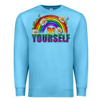 Ocean Blue Be Yourself Pride Lgbtq Premium Sweatshirt - BundleAndBundleShop
