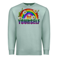Seafoam Be Yourself Pride Lgbtq Premium Sweatshirt - BundleAndBundleShop