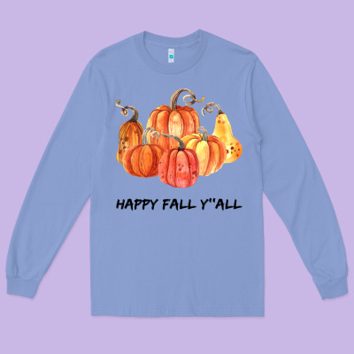 Happy Fall Y All Long Sleeve Tee Designed By Bettercallsaul