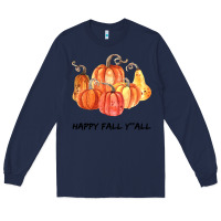 Navy Happy Fall Y all Long Sleeve Tee - Bettercallsaul