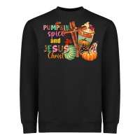 Black Pumpkin spice and Jesus christ Heavyweight Sweatshirt - NancyCooperArtShop
