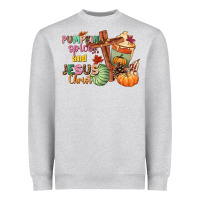 Pumpkin Spice And Jesus Christ Heavyweight Sweatshirt | Teevron