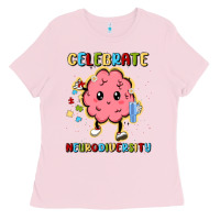 Bubblegum Pink celebrate neurodiversity Ladies Tee - MaliasSmallBusiness