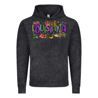 Vintage Black louisiana mardi gras Vintage Hoodie - LillyAllenDesigns