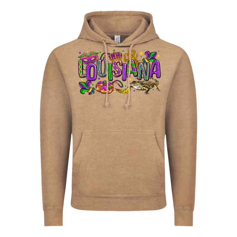 Louisiana Mardi Gras Vintage Hoodie by LillyAllenDesigns | Teevron