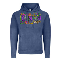 Vintage Denim louisiana mardi gras Vintage Hoodie - LillyAllenDesigns