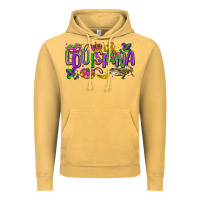 Vintage Mustard louisiana mardi gras Vintage Hoodie - LillyAllenDesigns
