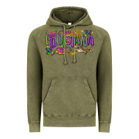 Vintage Olive louisiana mardi gras Vintage Hoodie - LillyAllenDesigns