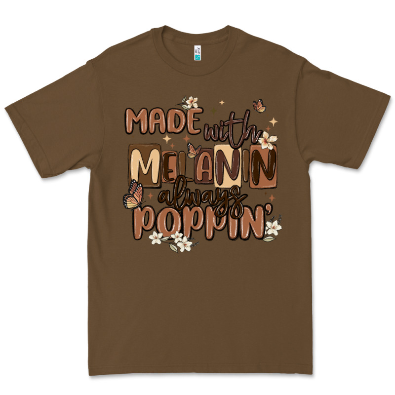 Made With Melanin Always Poppin Premium Tee by MaliasSmallBusiness | Teevron