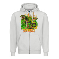 Dove Grey St. Patrick's day lucky Saurus Zipper Hoodie - HowdyJamesFarm