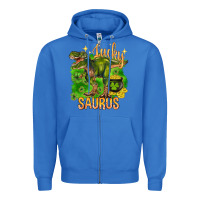 True Royal St. Patrick's day lucky Saurus Zipper Hoodie - HowdyJamesFarm
