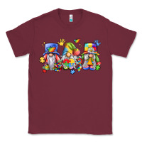 Burgundy autism gnomes Classic Tee - LillyAllenDesigns